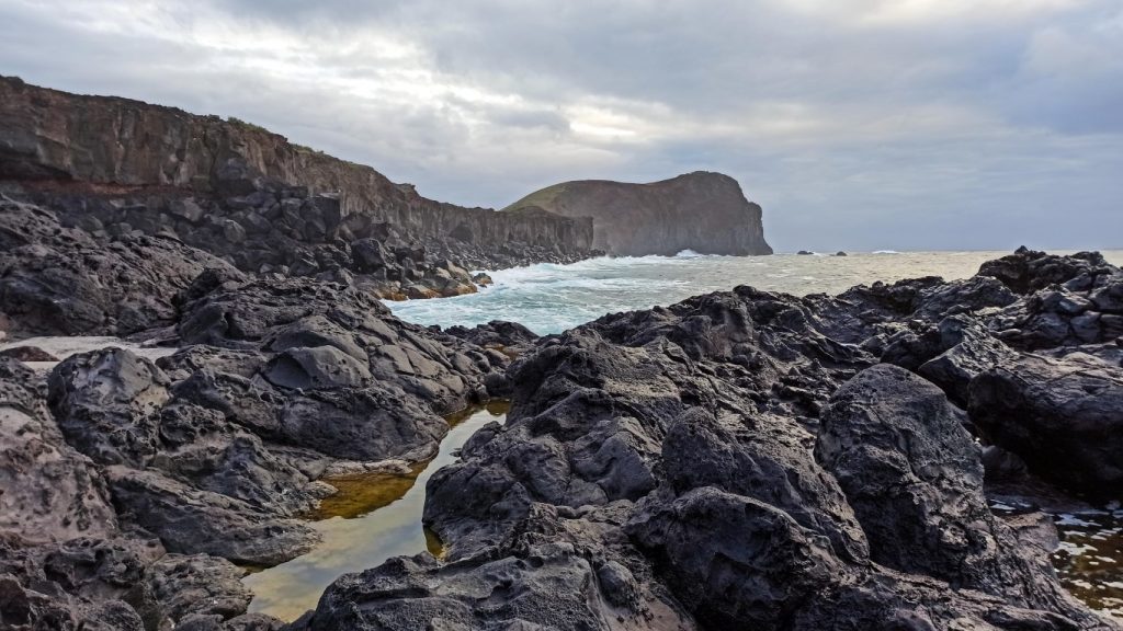 Piscinas naturais dos Poceirões, na ilha Graciosa, Açores